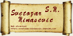 Svetozar Minašević vizit kartica